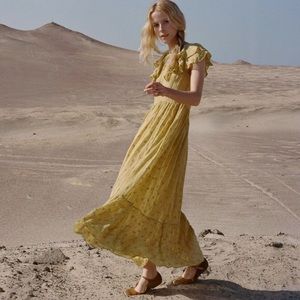 NWT Doen Flora dress in Ginger S with slip